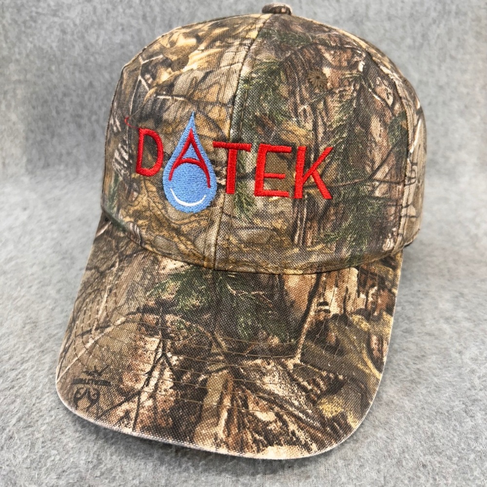 Datek Logo Mens Camo Realtree Baseball Hat Adjustable Hook Loop OSFM